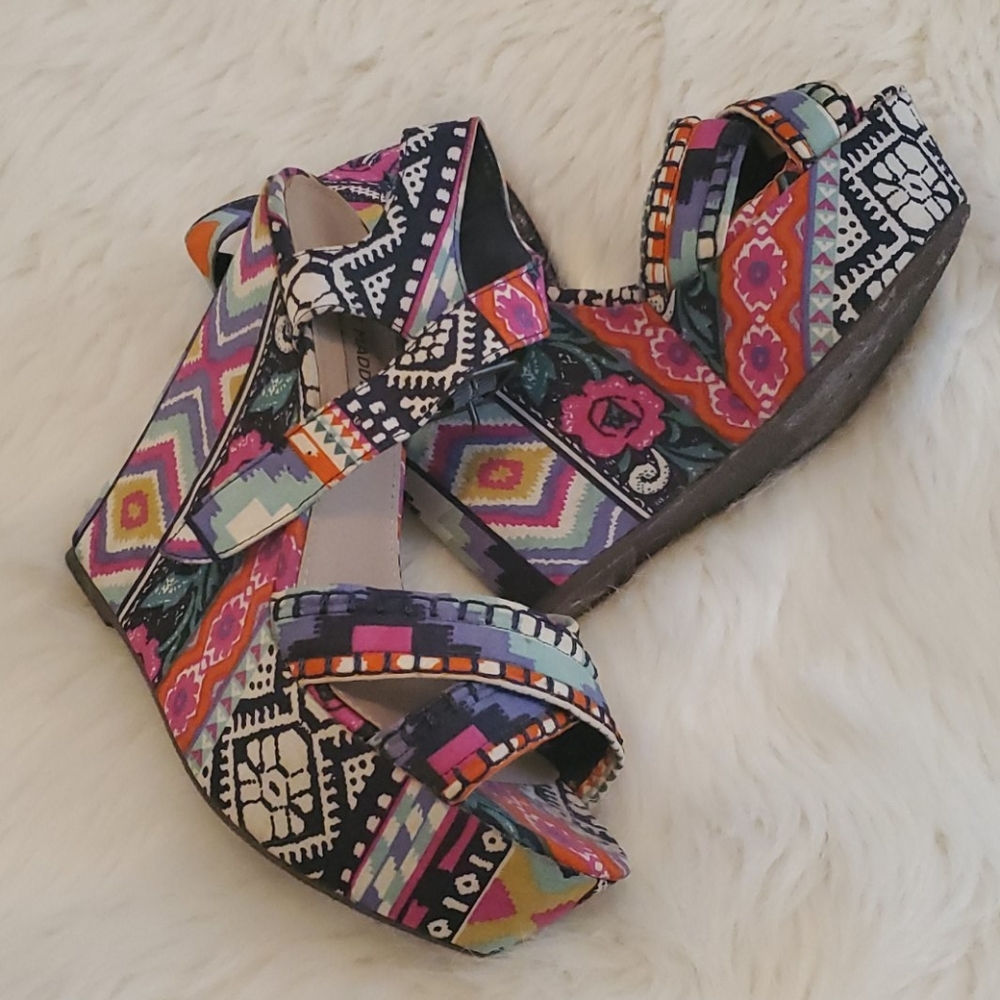 Steve Madden Platforms Ikat Print